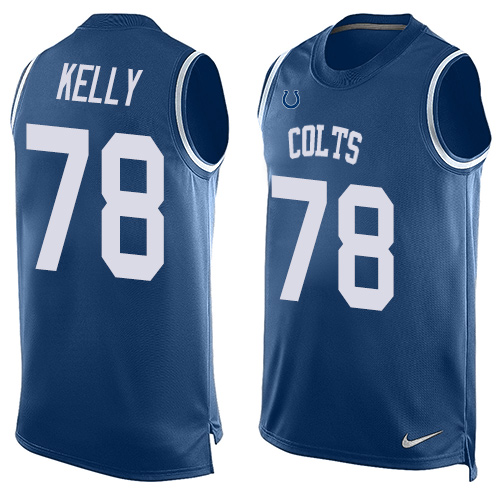 Men's Limited Ryan Kelly Nike Jersey Royal Blue - #78 Player Name & Number Tank Top NFL Indianapolis Colts